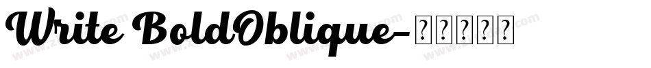 Write BoldOblique字体转换